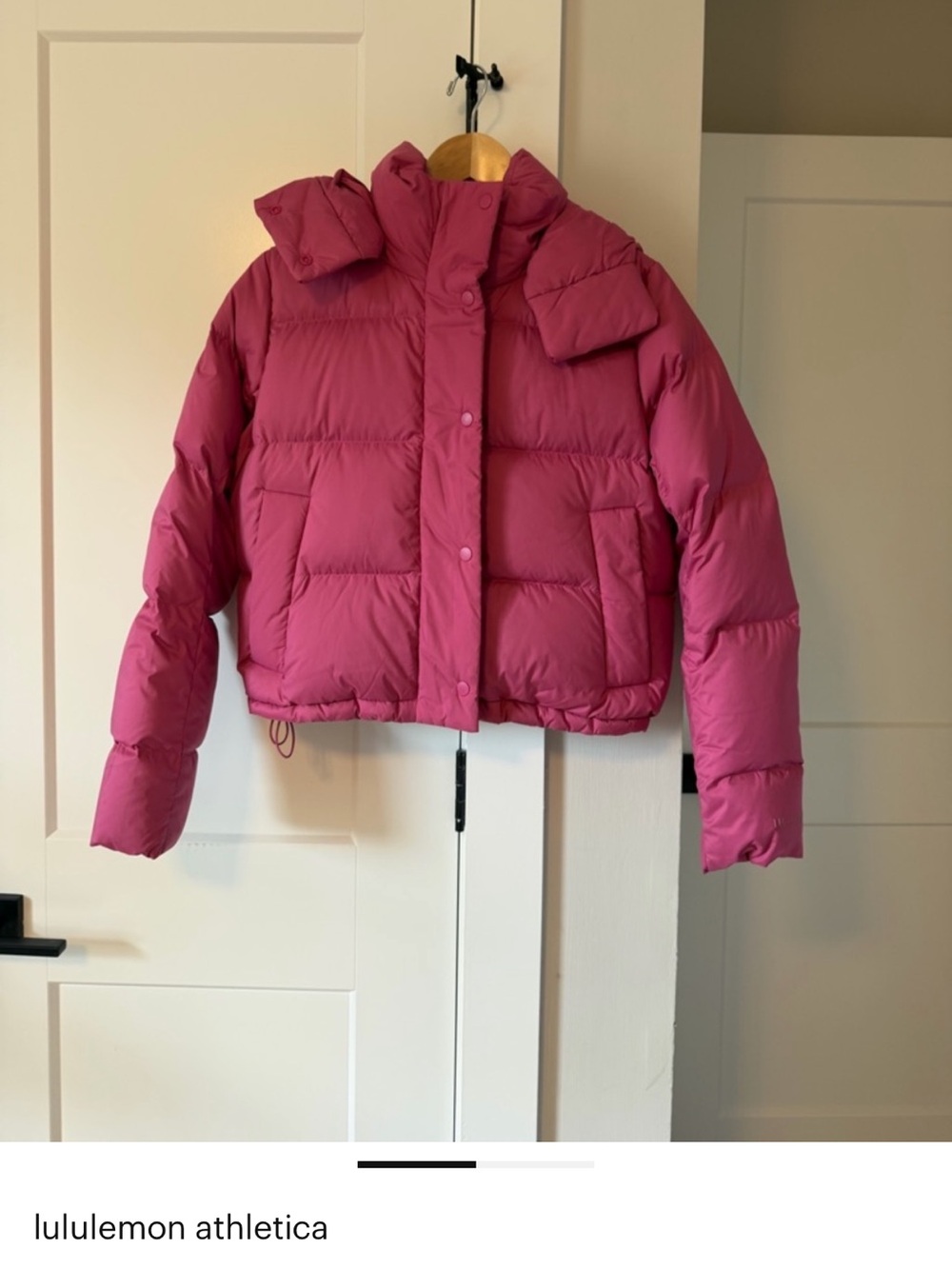 Lululemon wunder puff cropped jacket pink 4